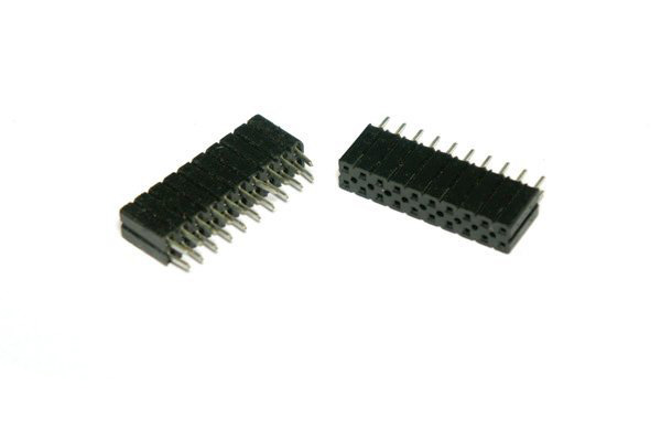 20-Pin 2X10 Dual Row PCB Socket-0.100" Pitch - Click Image to Close